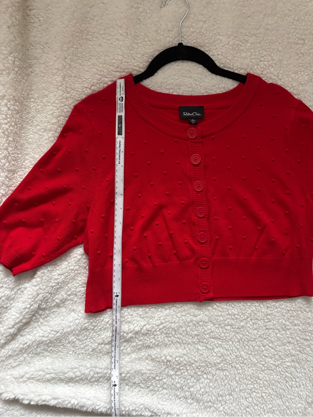 torrid Red Cropped Button Cardigan - Picture 8 of 9